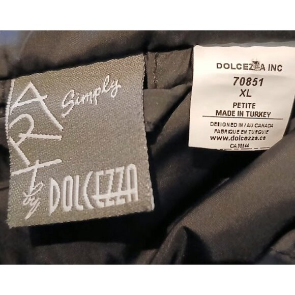 Simply Art Dolcezza Long Red Jacket Coat Large Abstract Pattern Jacket Canadian - Picture 12 of 14